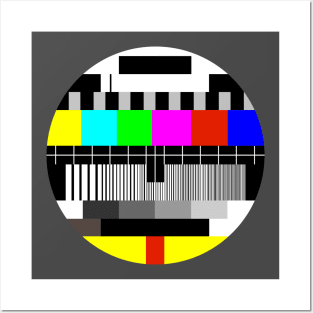 Test card pattern round Posters and Art